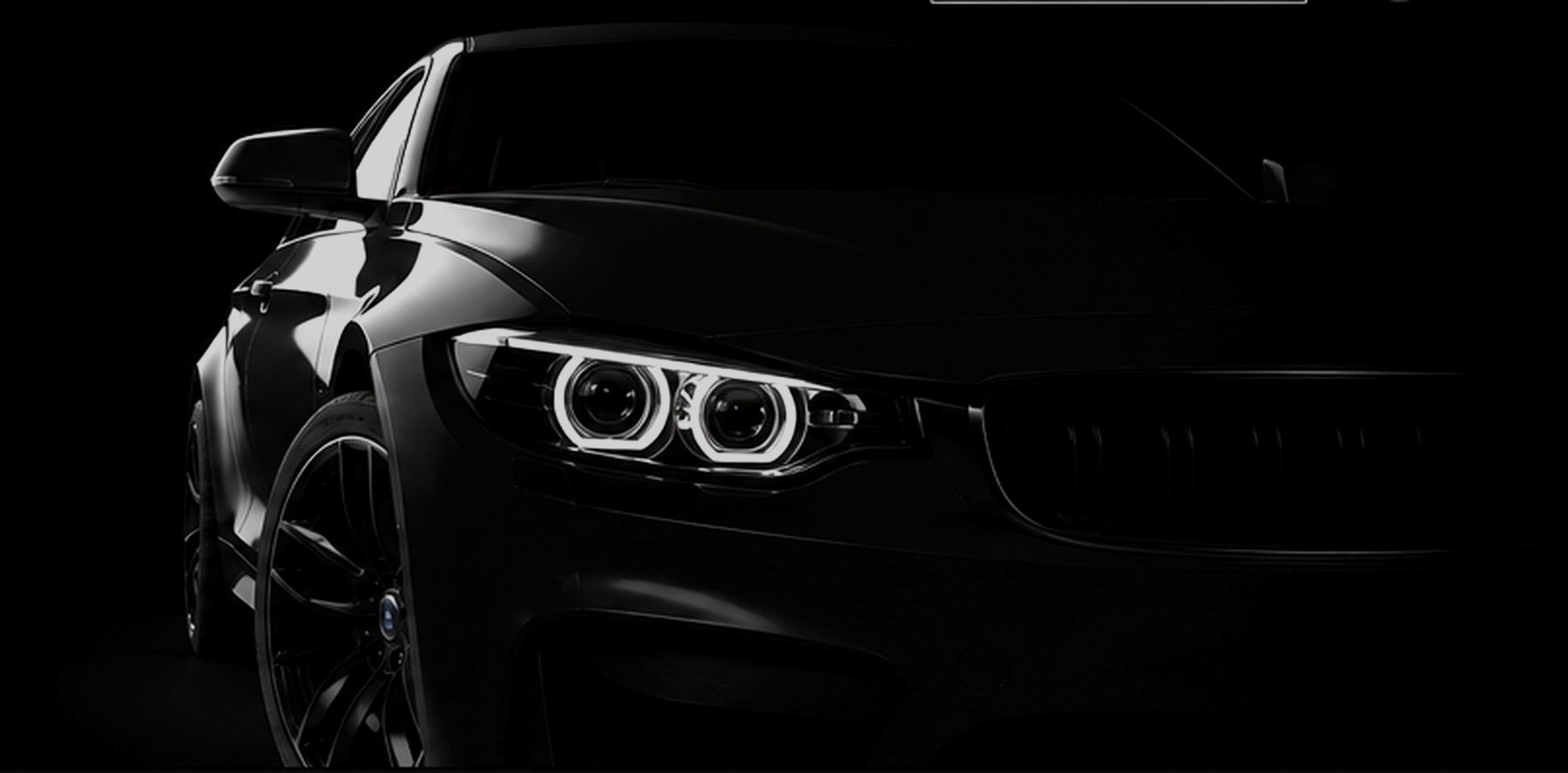 Black dealership car